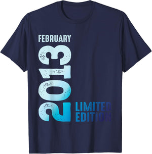 Limited Edition 2013 February 2013 , Black, S T-Shirt - T-Shirt | Navy
