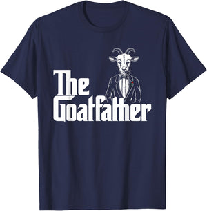 The Goatfather - Goat Lover Veterinarian Farmer Rancher Farm T-Shirt - T-Shirt | Navy