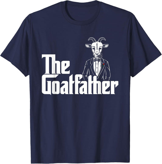 The Goatfather - Goat Lover Veterinarian Farmer Rancher Farm T-Shirt - T-Shirt | Navy