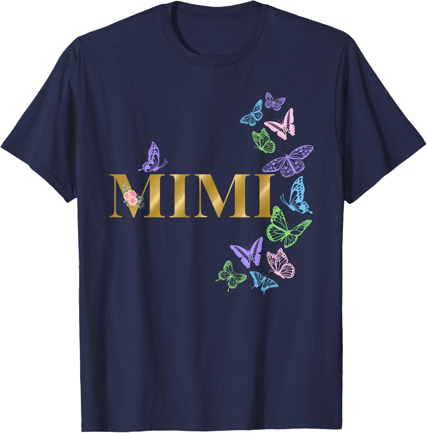 Mimi of The Birthday Girl Butterfly Party Matching Family T-Shirt - T-Shirt | Navy