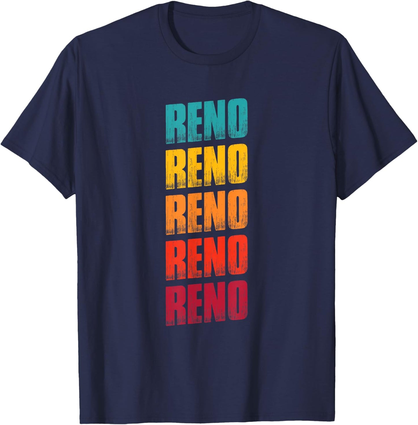 Reno Nevada Souvenir - Retro Vintage Reno T-Shirt - T-Shirt | Navy