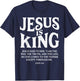 Jesus is King John 14 6 Faith Bible Verse T-Shirt - T-Shirt | Navy
