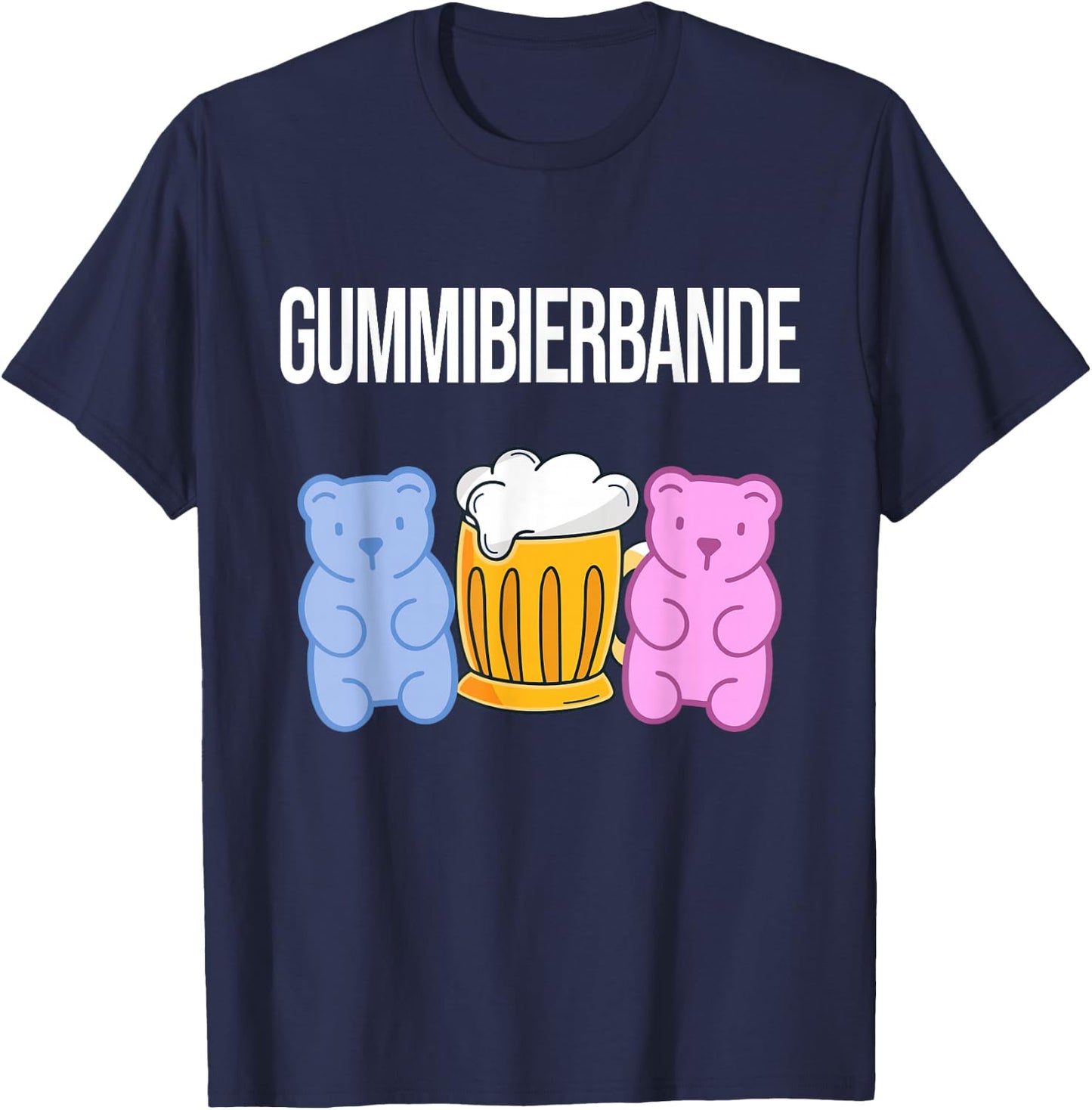Gummibierbande - lustiges Sauf Party Urlaub Malle Gruppen T-Shirt - T-Shirt | Navy