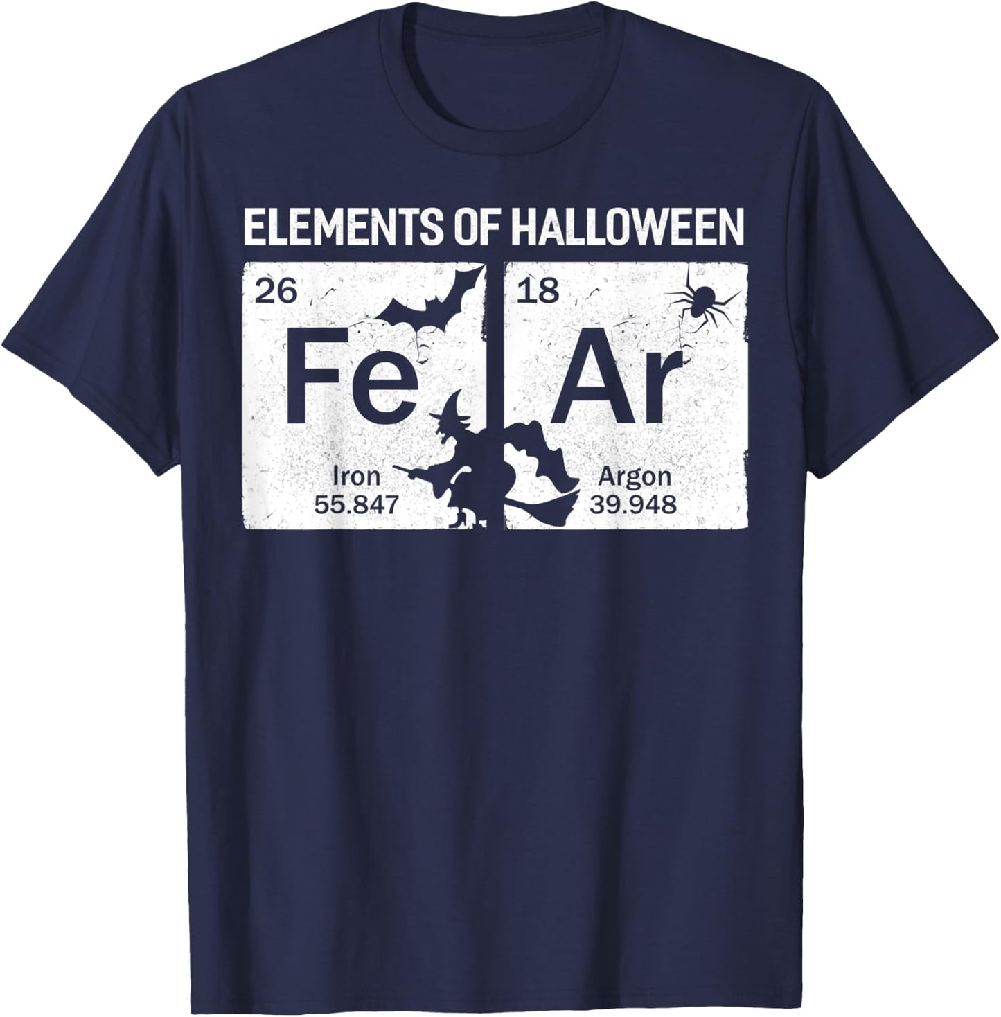 Fe Ar, Element Of Halloween Science T-Shirt - T-Shirt | Navy