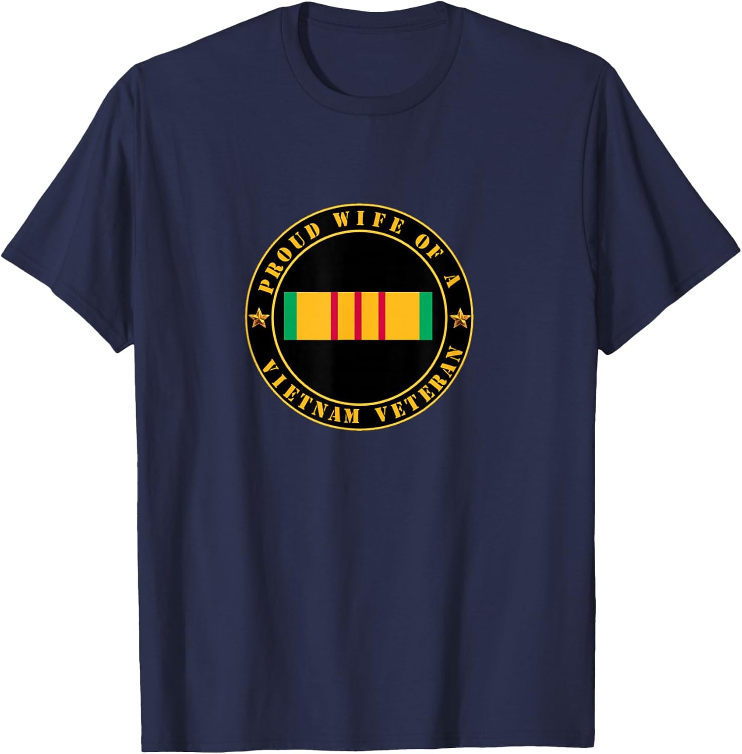 Proud Wife of a Vietnam Veteran orange agent dd214 veterans T-Shirt - T-Shirt | Navy