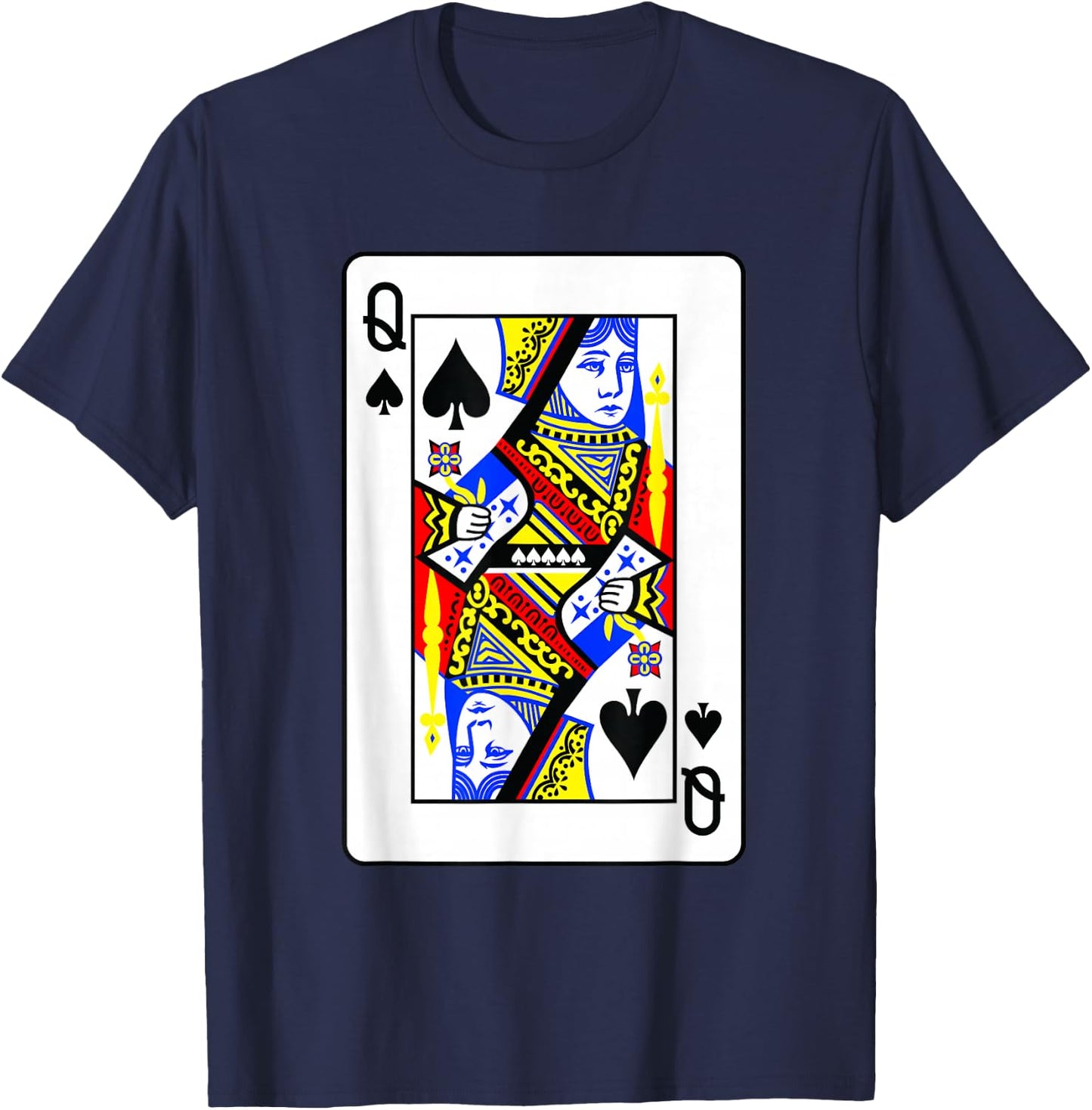 Pik-Women's Poker Card Games Playing Cards Black Jack , black T-Shirt - T-Shirt | Navy