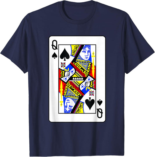 Pik-Women's Poker Card Games Playing Cards Black Jack , black T-Shirt - T-Shirt | Navy