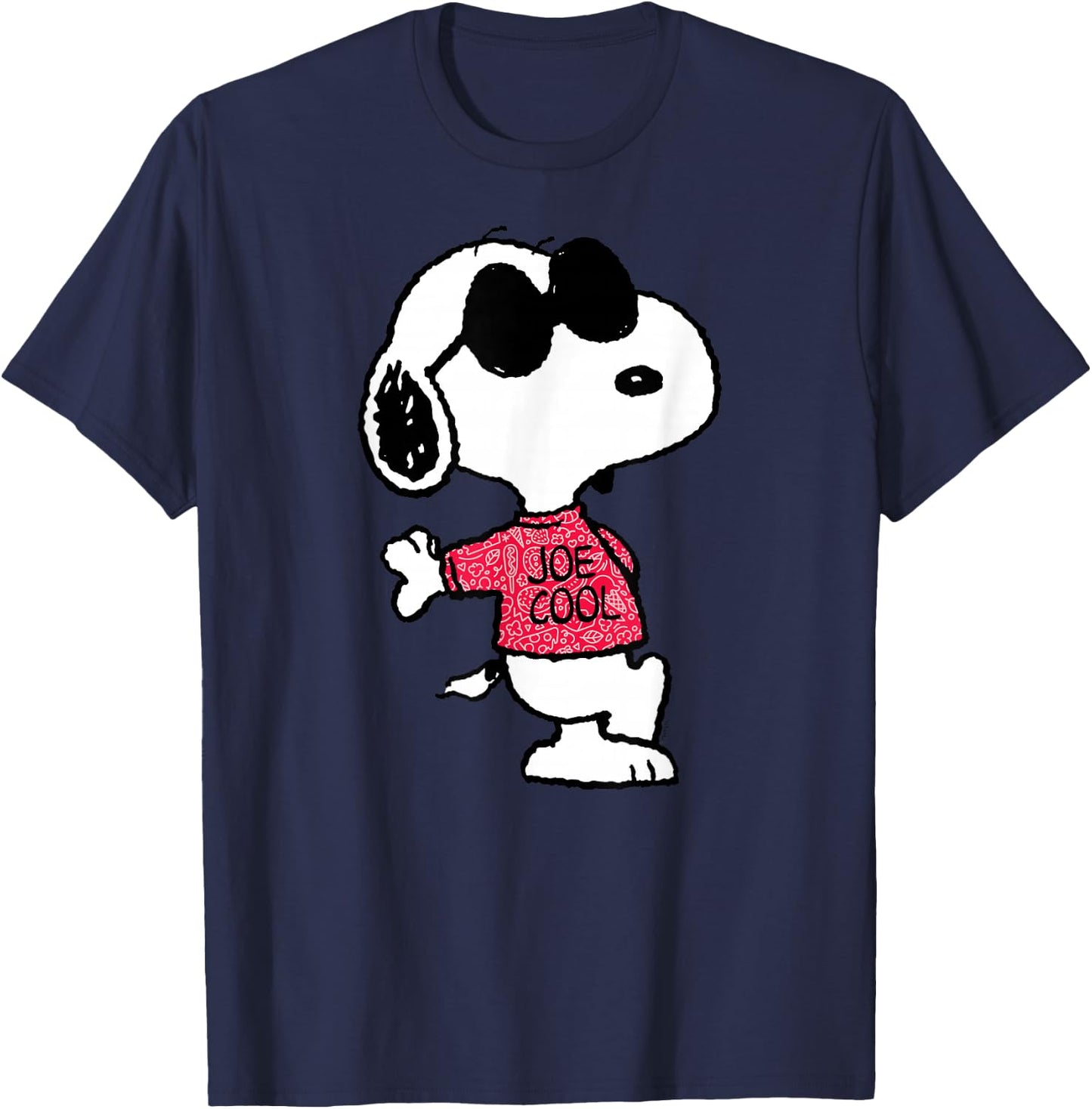 Peanuts Joe Cool Pattern , blue T-Shirt - T-Shirt | Navy
