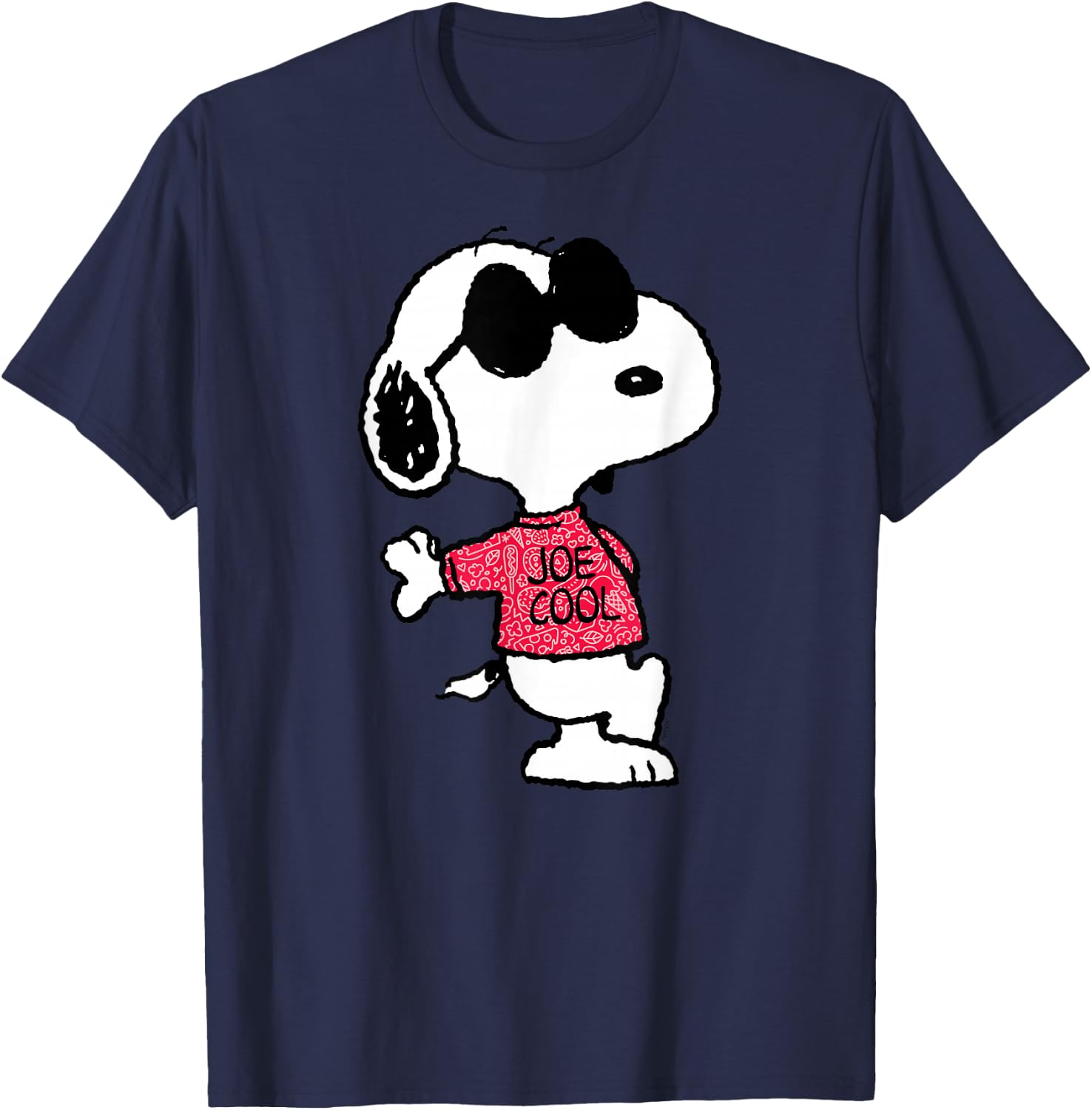 Peanuts Joe Cool Pattern , blue T-Shirt - T-Shirt | Navy