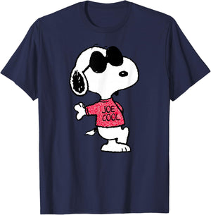 Peanuts Joe Cool Pattern , blue T-Shirt - T-Shirt | Navy