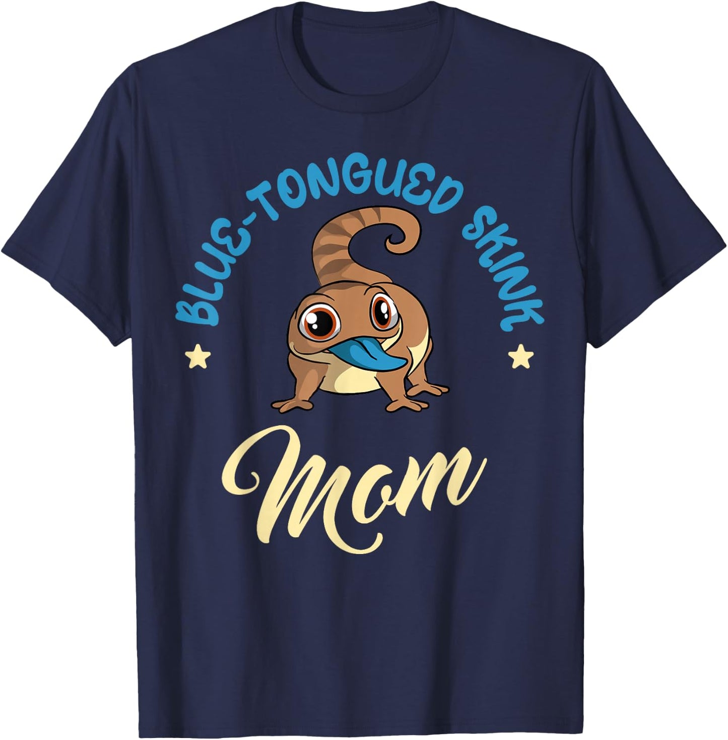 Blue-Tongued Skink Mom Sleepy Lizard Reptile Mother's Day T-Shirt - T-Shirt | Navy