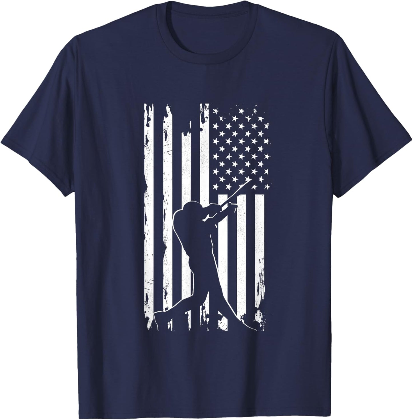 American Flag Baseball Apparel - Baseball T-Shirt - T-Shirt | Navy
