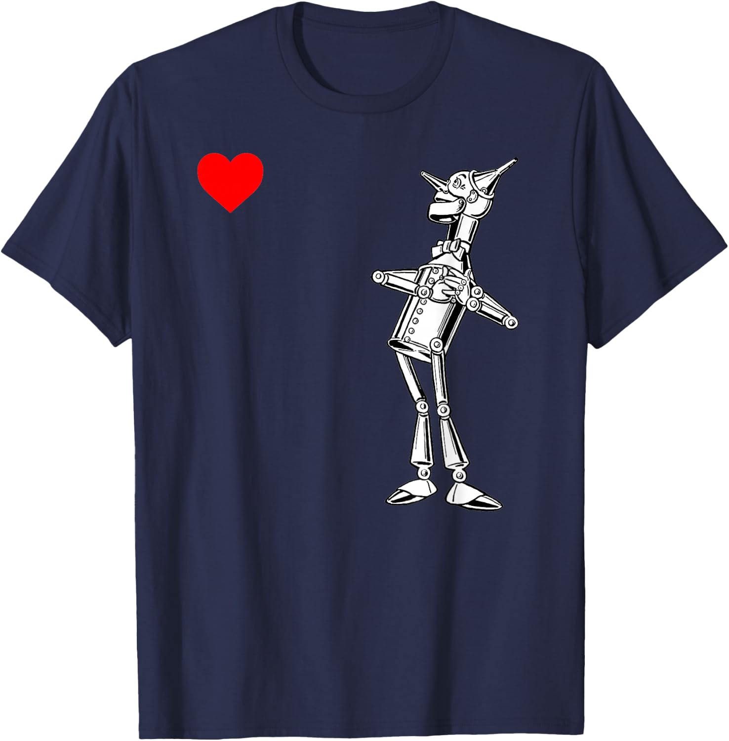 Cute OZ Heart Shirt-The Wizard of OZ Tin Man T-Shirt - T-Shirt | Navy