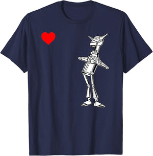 Cute OZ Heart Shirt-The Wizard of OZ Tin Man T-Shirt - T-Shirt | Navy