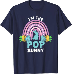 Happy Easter Day I'm the Pop Bunny T-Shirt - T-Shirt | Navy