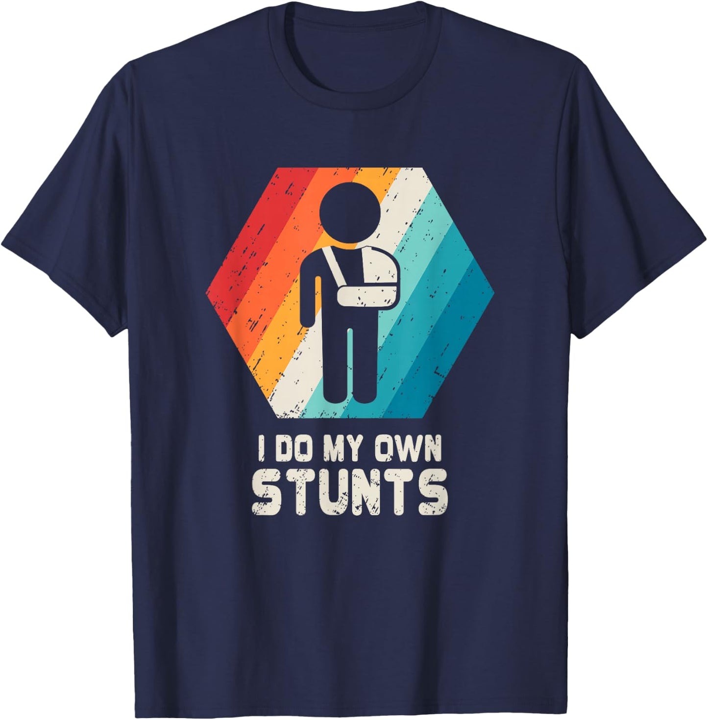 Broken Collarbone T Shirt Get Well Soon Funny Gift T-Shirt - T-Shirt | Navy