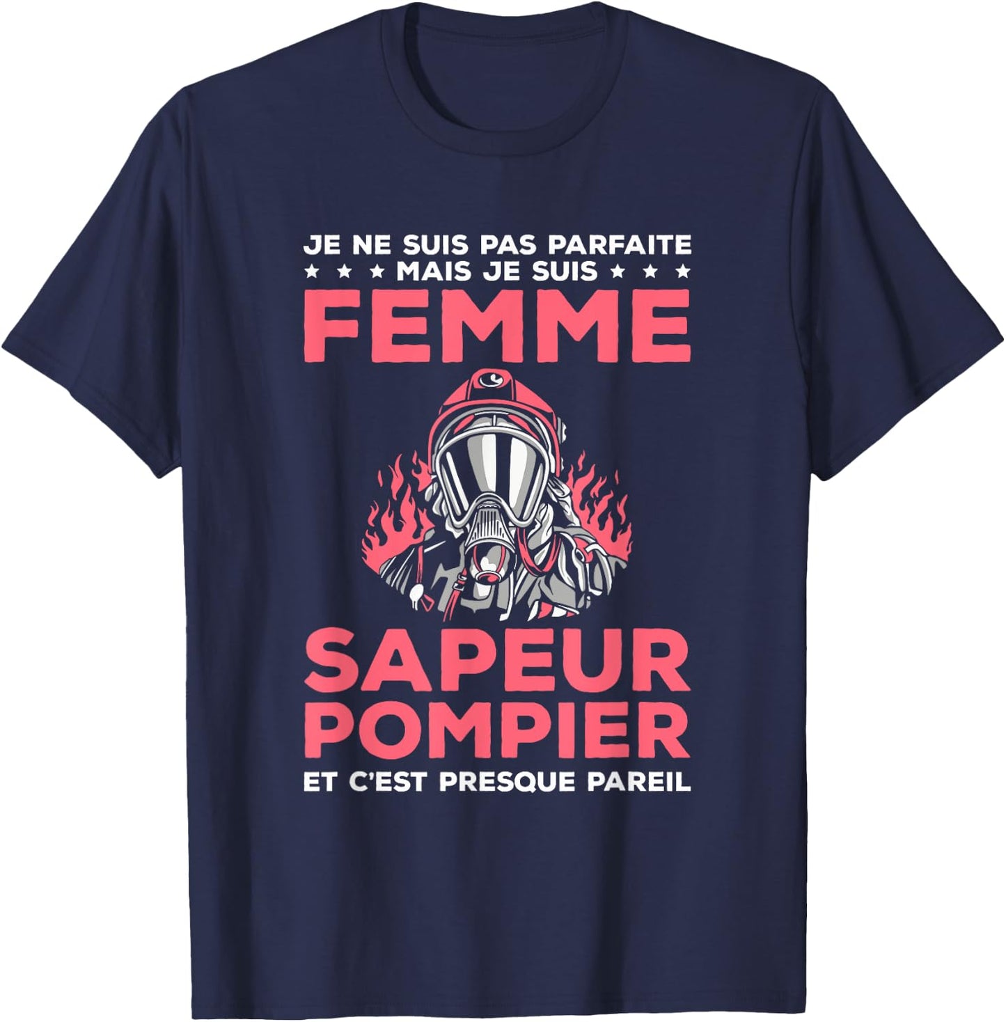 Fireman And , Black, S T-Shirt - T-Shirt | Navy