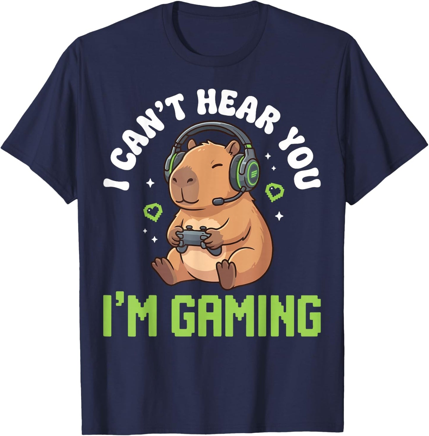I Can't Hear You I'm Gaming T-Shirt - T-Shirt | Navy