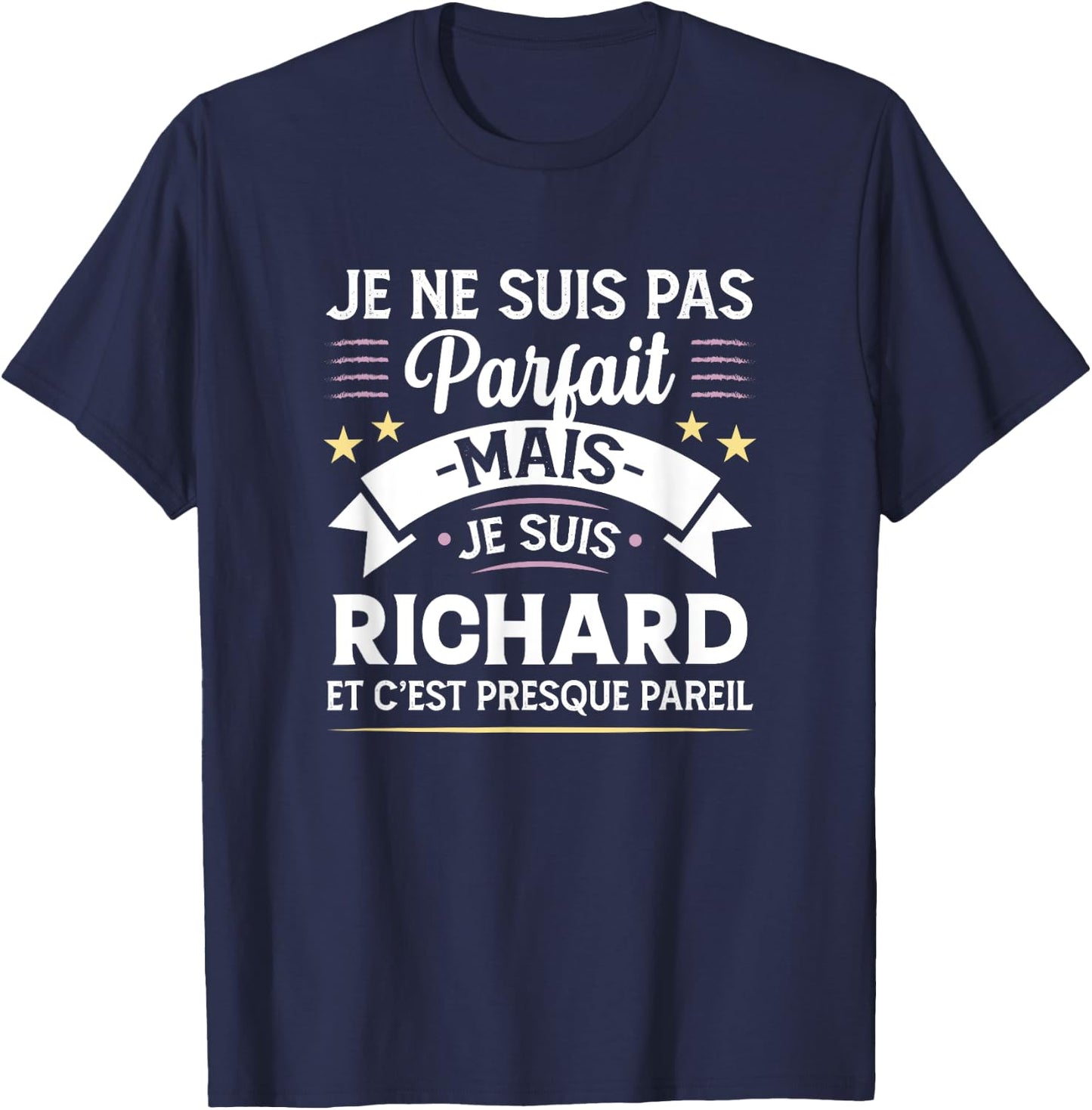 Personalised Gift Richard Humour Man , Black, S T-Shirt - T-Shirt | Navy
