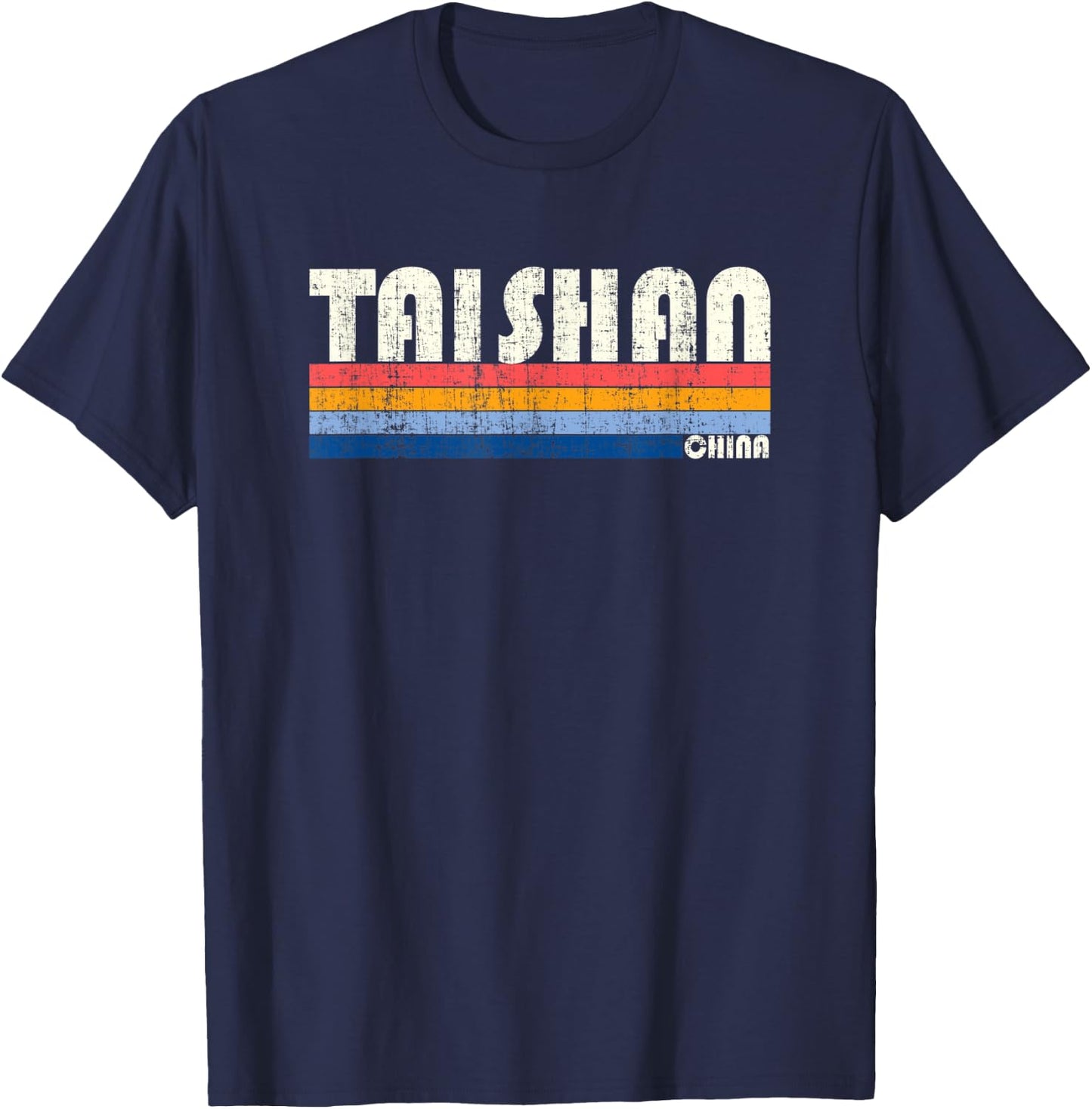 Retro Vintage 70s 80s Style Taishan, China T-Shirt - T-Shirt | Navy