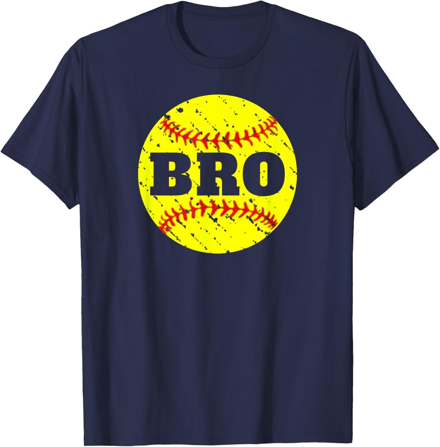 Girls Fastpitch Softball Brother Funny T-Shirt - T-Shirt | Navy