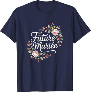 Bientôt Mariage Bride EVJF Team Future Mariée Femme T-Shirt - T-Shirt | Navy