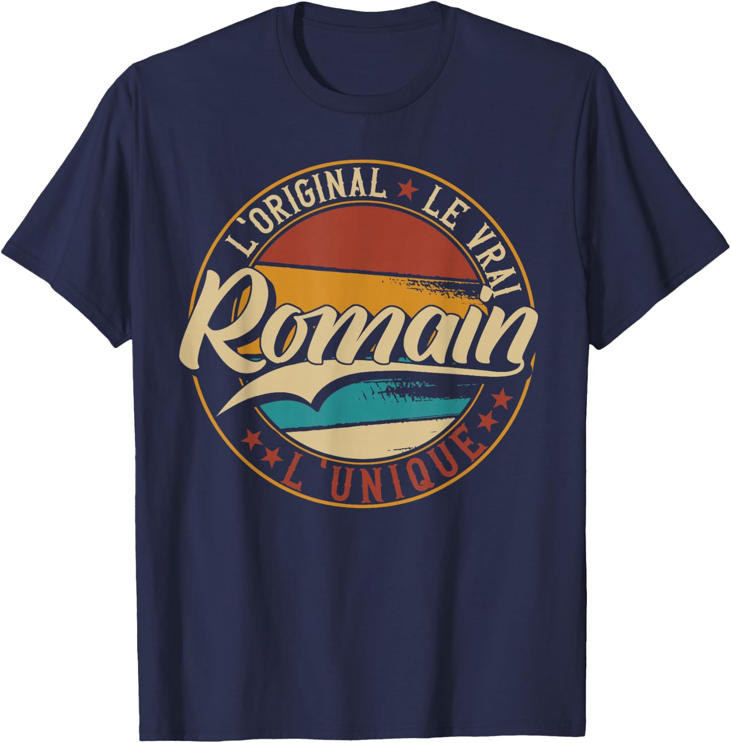 Romain The Original The True The Unique Men & Boys , Black, S T-Shirt - T-Shirt | Navy