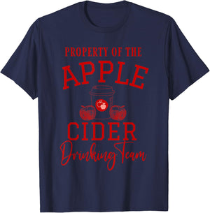 Property of Apple Cider Drinking Team - Autumn PSL Season T-Shirt - T-Shirt | Navy