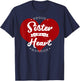 Proud Sister Of A Heart Warrior CHD Surgery Transplant T-Shirt - T-Shirt | Navy