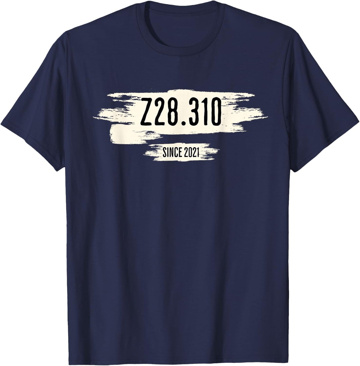 Z28.310 Code auf Pinselstrich T-Shirt - T-Shirt | Navy