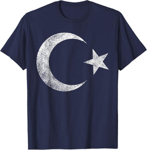 Turkish flag of Turkey cool distressed vintage Türkiye pride T-Shirt - T-Shirt | Navy