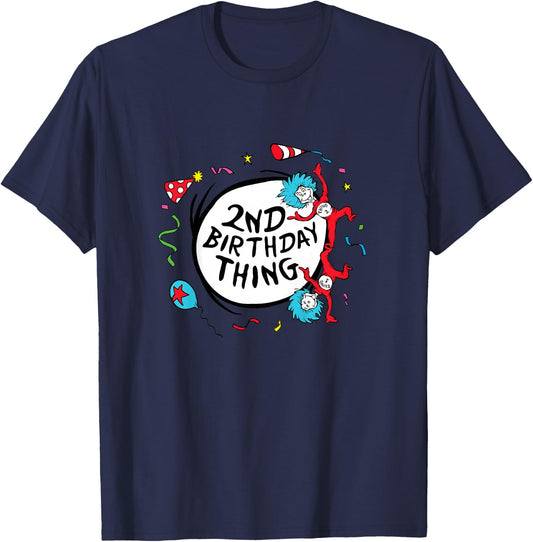 Dr. Seuss 2nd Birthday Thing T-Shirt - T-Shirt | Navy