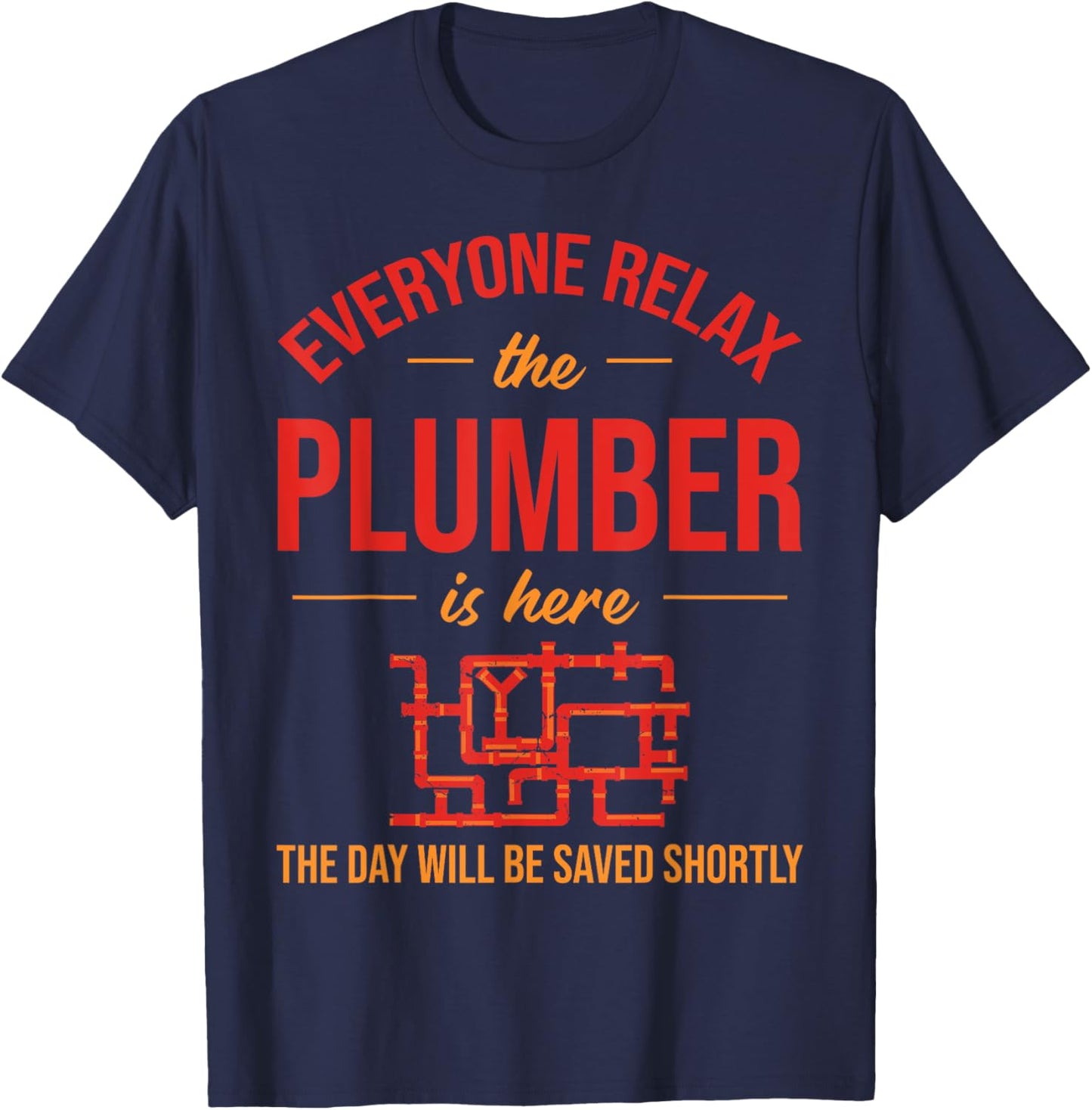 Plumbing Enthusiast Best Plumber Funny plumber T-Shirt - T-Shirt | Navy
