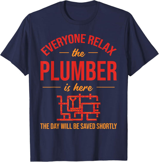 Plumbing Enthusiast Best Plumber Funny plumber T-Shirt - T-Shirt | Navy