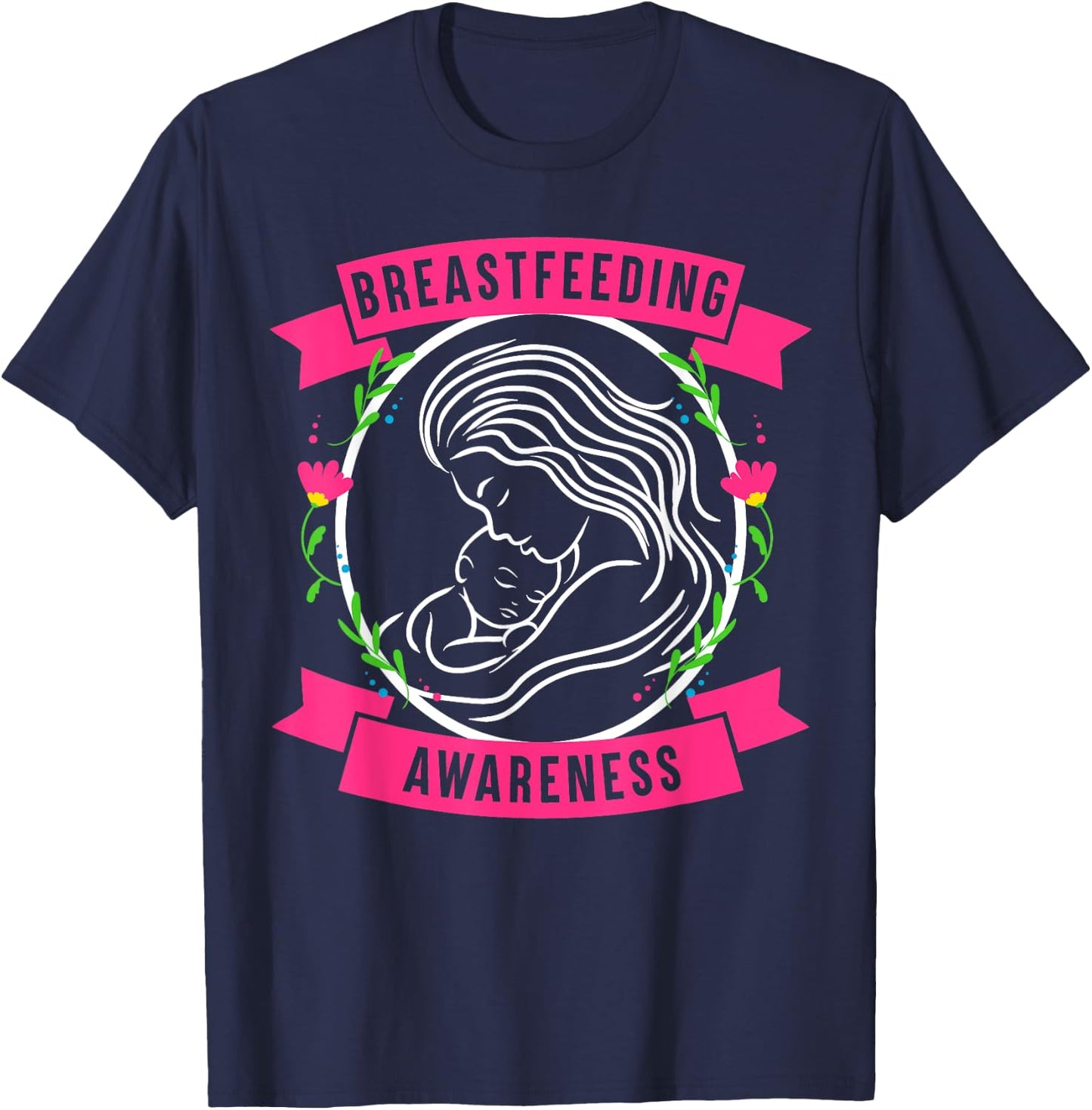 Breastfeeding Awareness Saving Breast Milk Lactation Mom T-Shirt - T-Shirt | Navy
