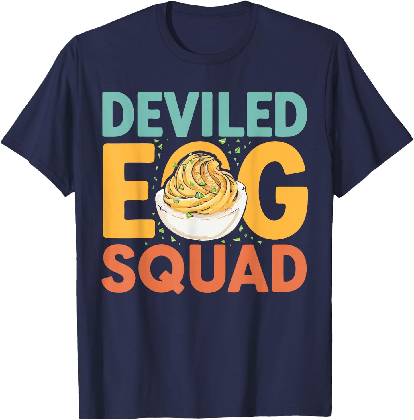 Deviled Egg Squad Thanksgiving Dinner Deviled Eggs T-Shirt - T-Shirt | Navy