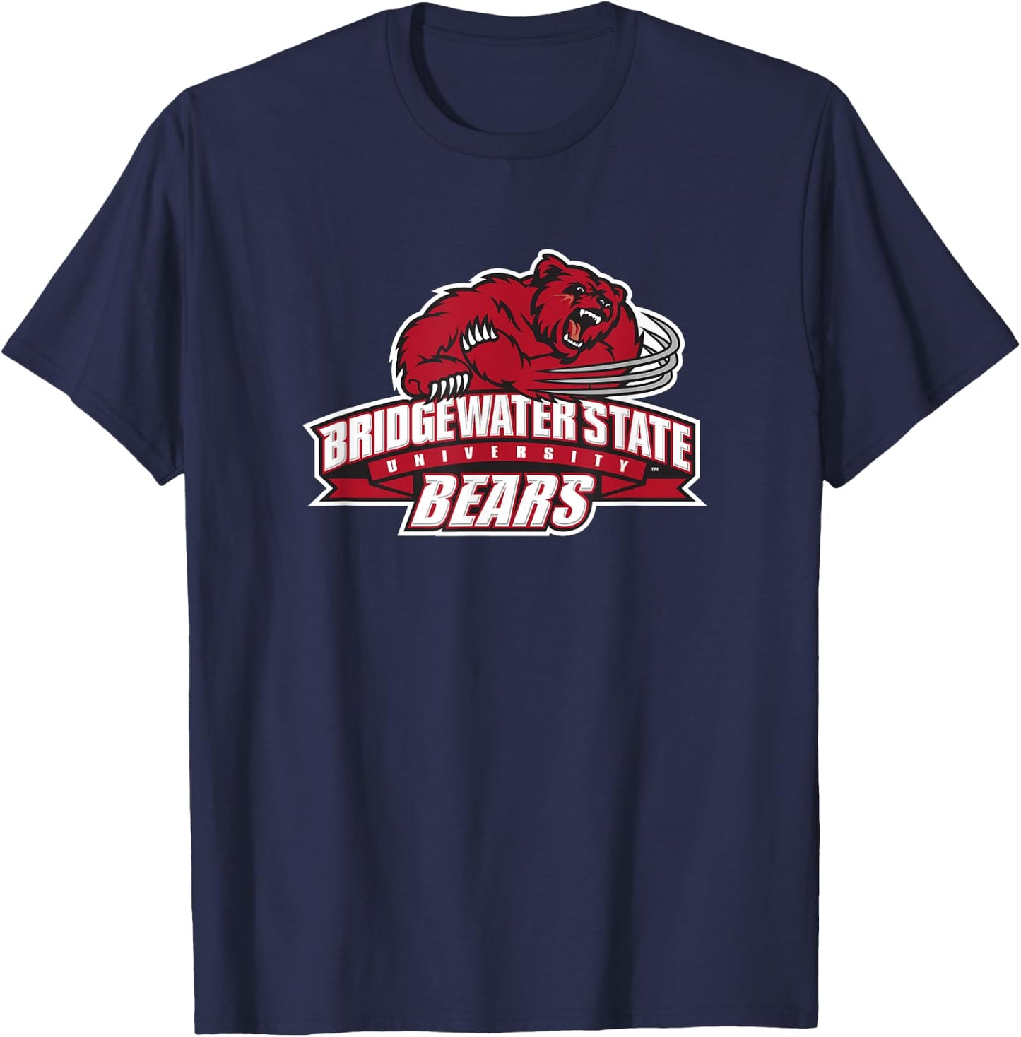 Bridgewater State University BSU Bears Primary Logo T-Shirt - T-Shirt | Navy