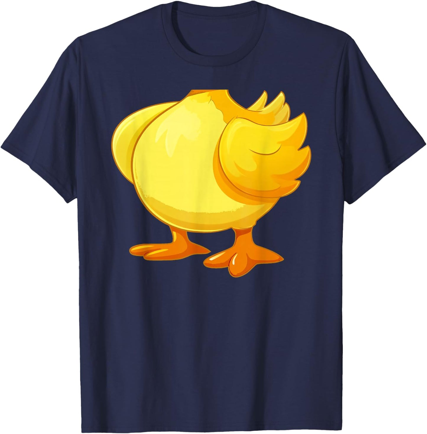 Funny Fat Cute Yellow Duck Body Costume, Halloween Cosplay T-Shirt - T-Shirt | Navy