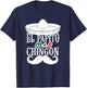 El Papito Mas Chingon Mexican Dad Sombrero Hat Funny T-Shirt - T-Shirt | Navy