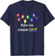 Gay Yuletide Christmas Lights Funny T Shirt T-Shirt - T-Shirt | Navy