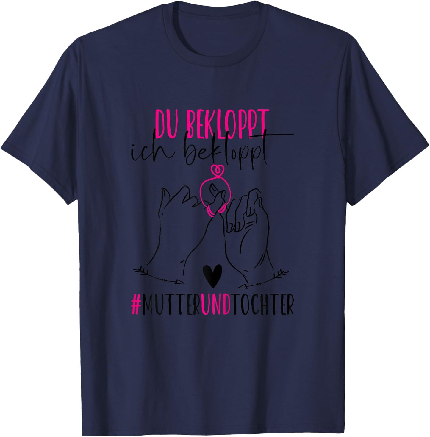Partner look Mother Daughter Family Mum Daughter Outfit , White, s T-Shirt - T-Shirt | Navy