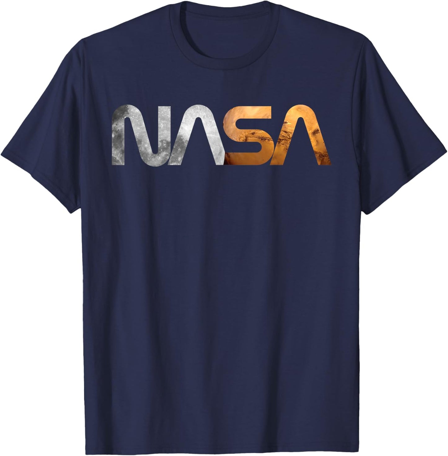NASA Artemis Mission Moon Mars Worm Logo T-Shirt - T-Shirt | Navy