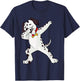Cool Dabbing Animals Gift Shop Dabbing Dalmatian Dog Puppy -Adults Black Short Sleeve Small T-Shirt - T-Shirt | Navy
