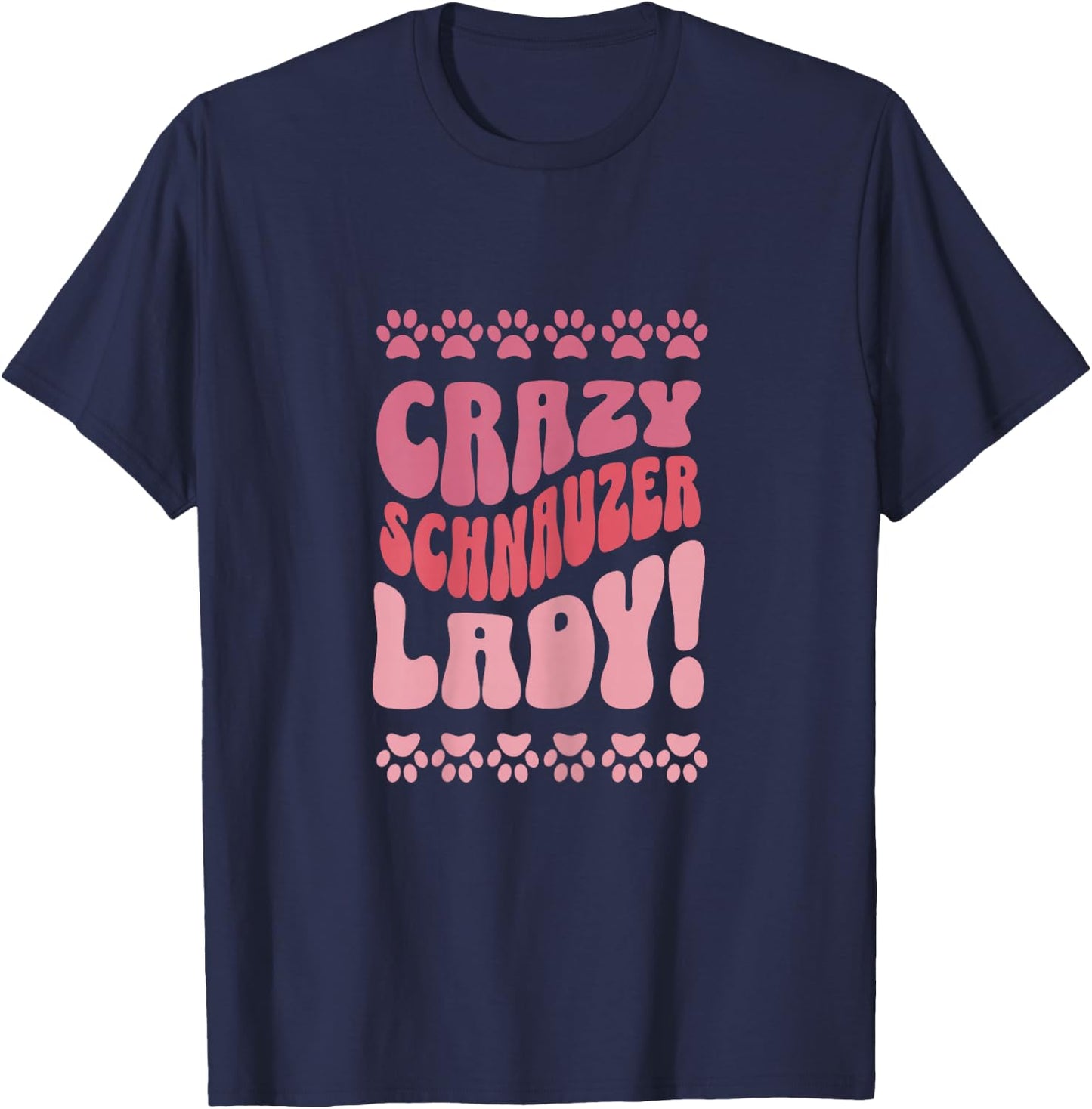 Crazy Airedale Terrier Lady Design for Dog Lovers T-Shirt - T-Shirt | Navy