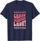 Crazy Airedale Terrier Lady Design for Dog Lovers T-Shirt - T-Shirt | Navy