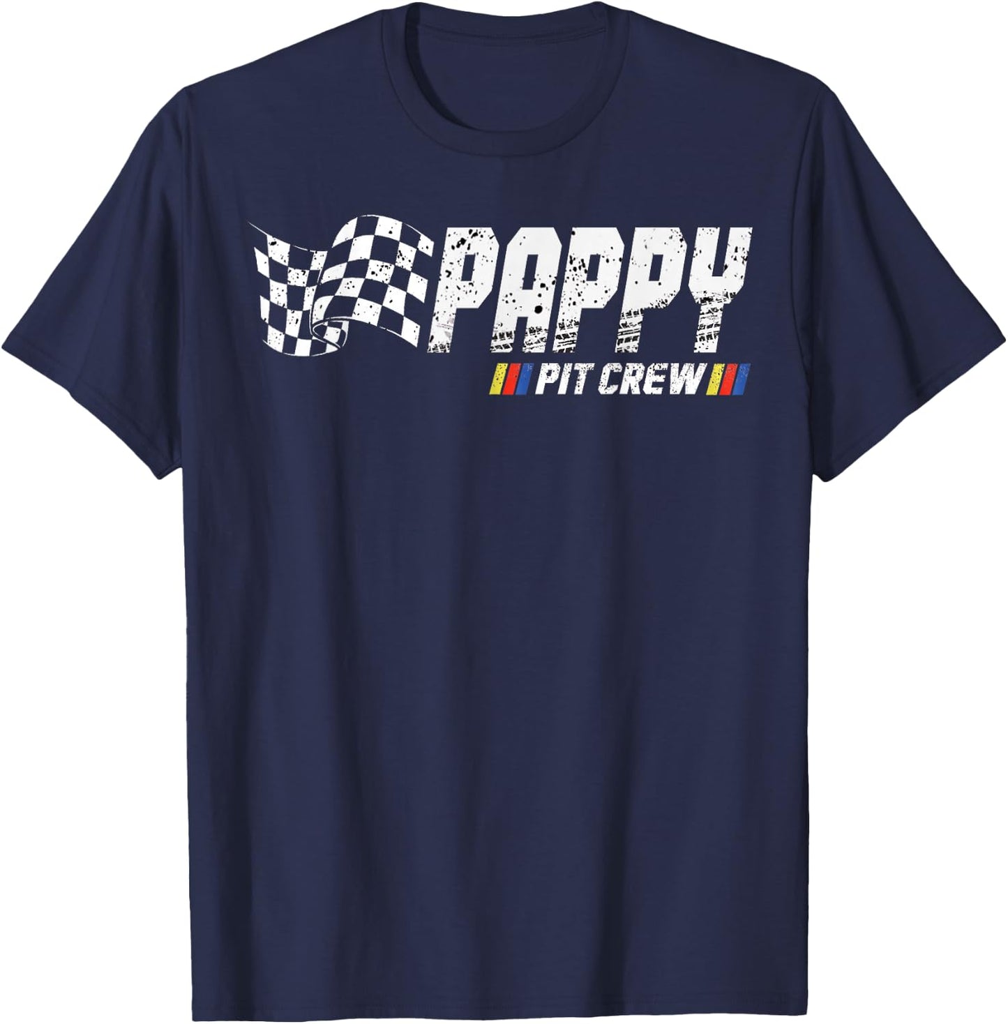 Pappy Pit Crew Race Car Birthday Family Racing T-Shirt - T-Shirt | Navy