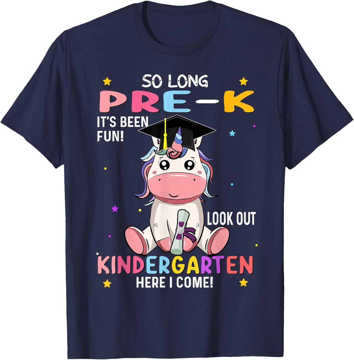 So Long pre k graduation 2025 look out Kindergarten girls T-Shirt - T-Shirt | Navy