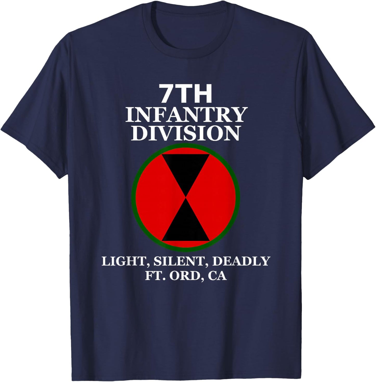 7th Infantry Light Silent Deadly Ft Ord Grunt T-Shirt - T-Shirt | Navy