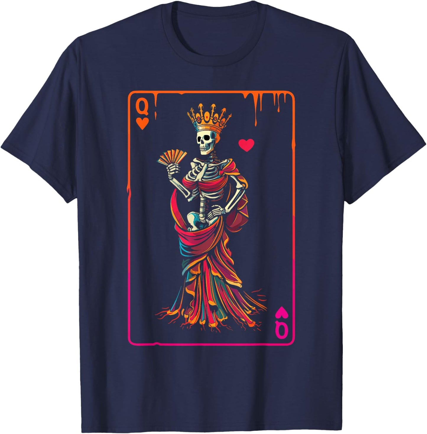 Queen of Hearts Halloween Costume Valentines Card Couple Set T-Shirt - T-Shirt | Navy
