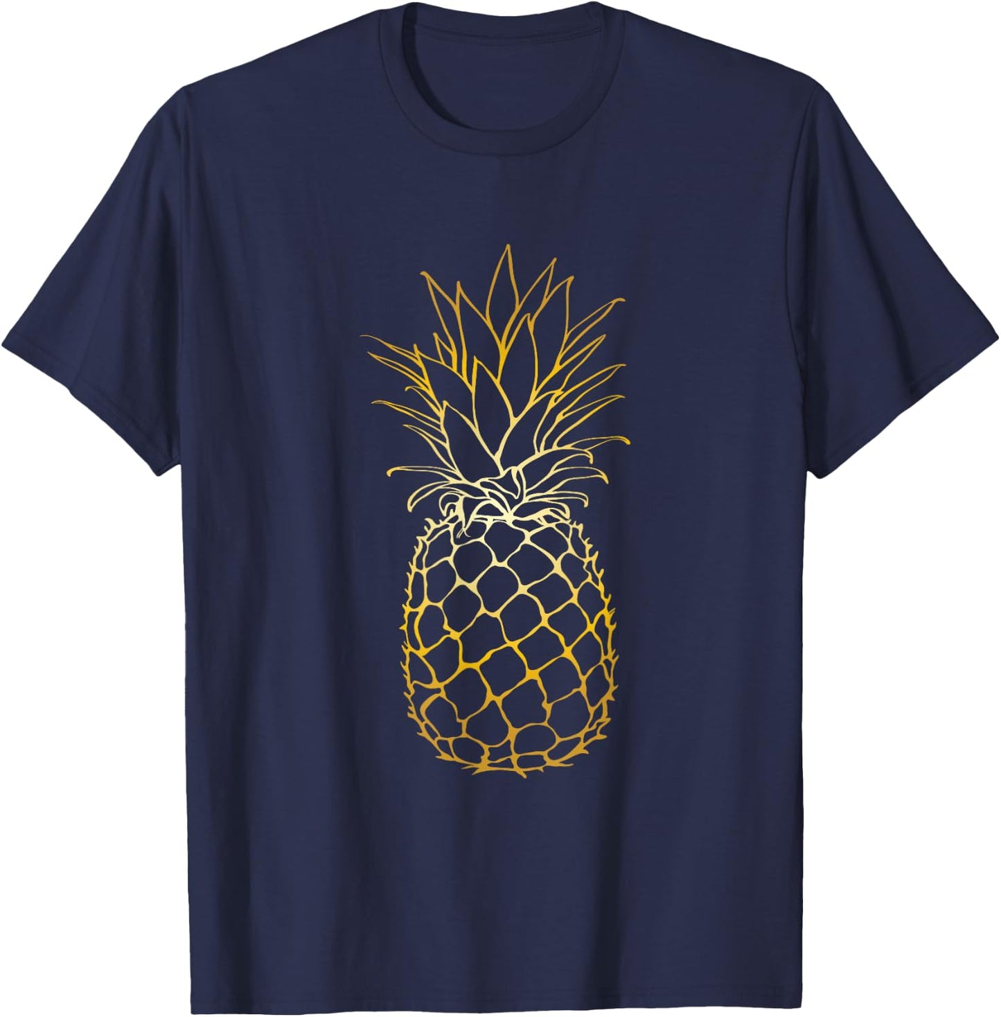 Pineapple Beach Vacation Tropical Fruit Gift T-Shirt - T-Shirt | Navy
